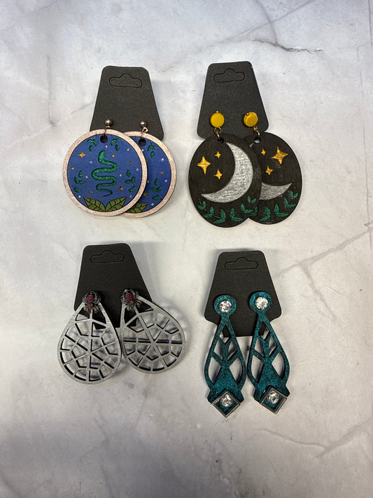 Hand Painted Stud Dangle Earring