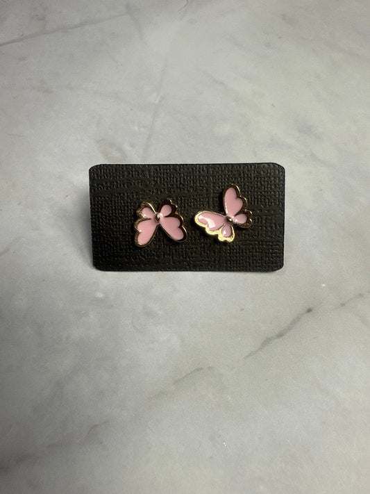 Light Pink Butterfly Stud Earrings