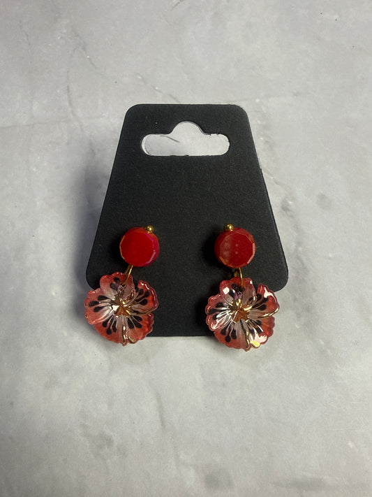 Red Flower Dangle