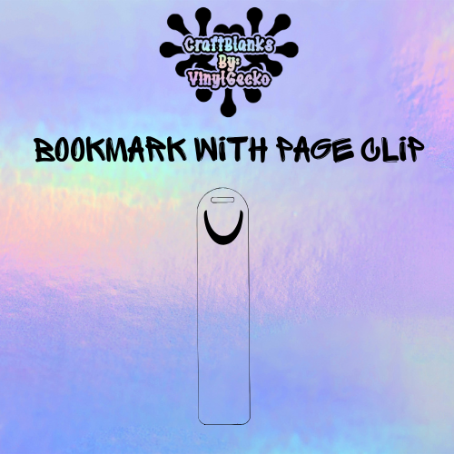 Bookmark with page Clip Acrylic Blank