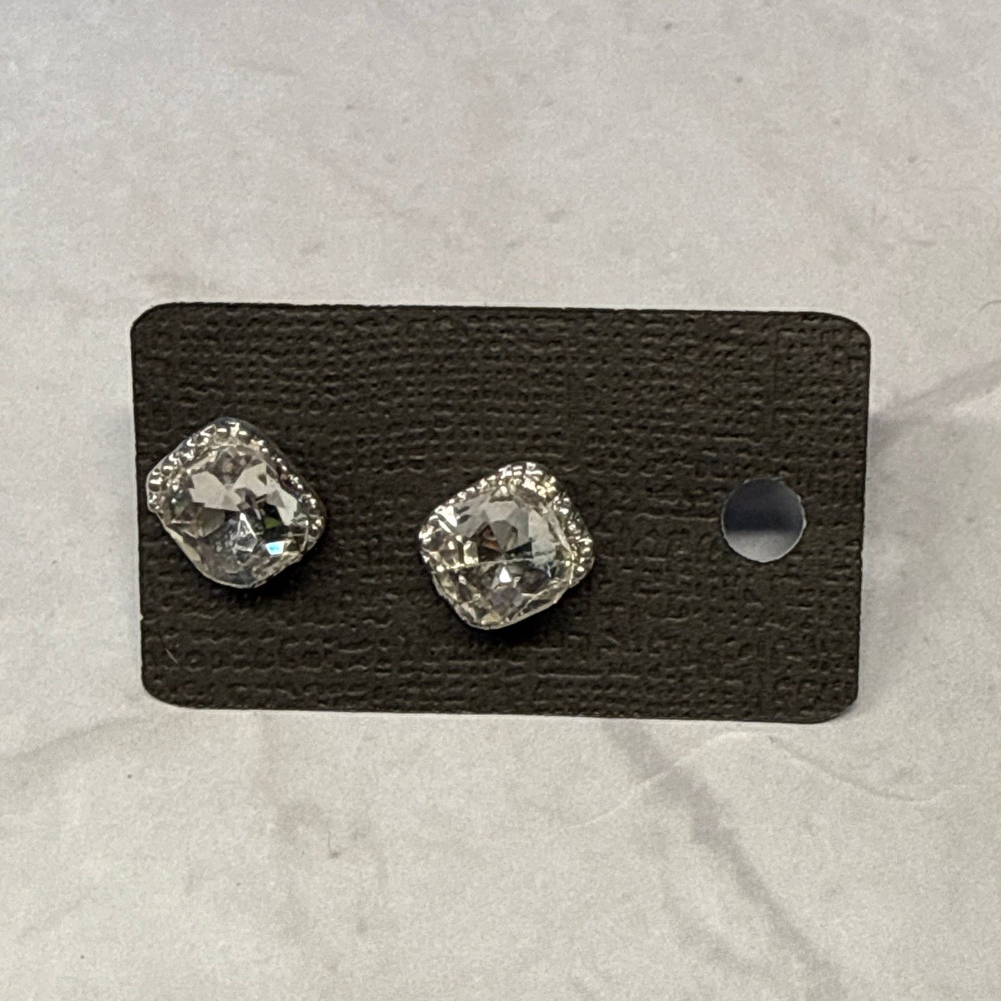 Square CZ Stud Earring