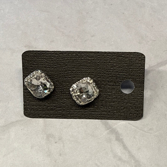 Square CZ Stud Earring