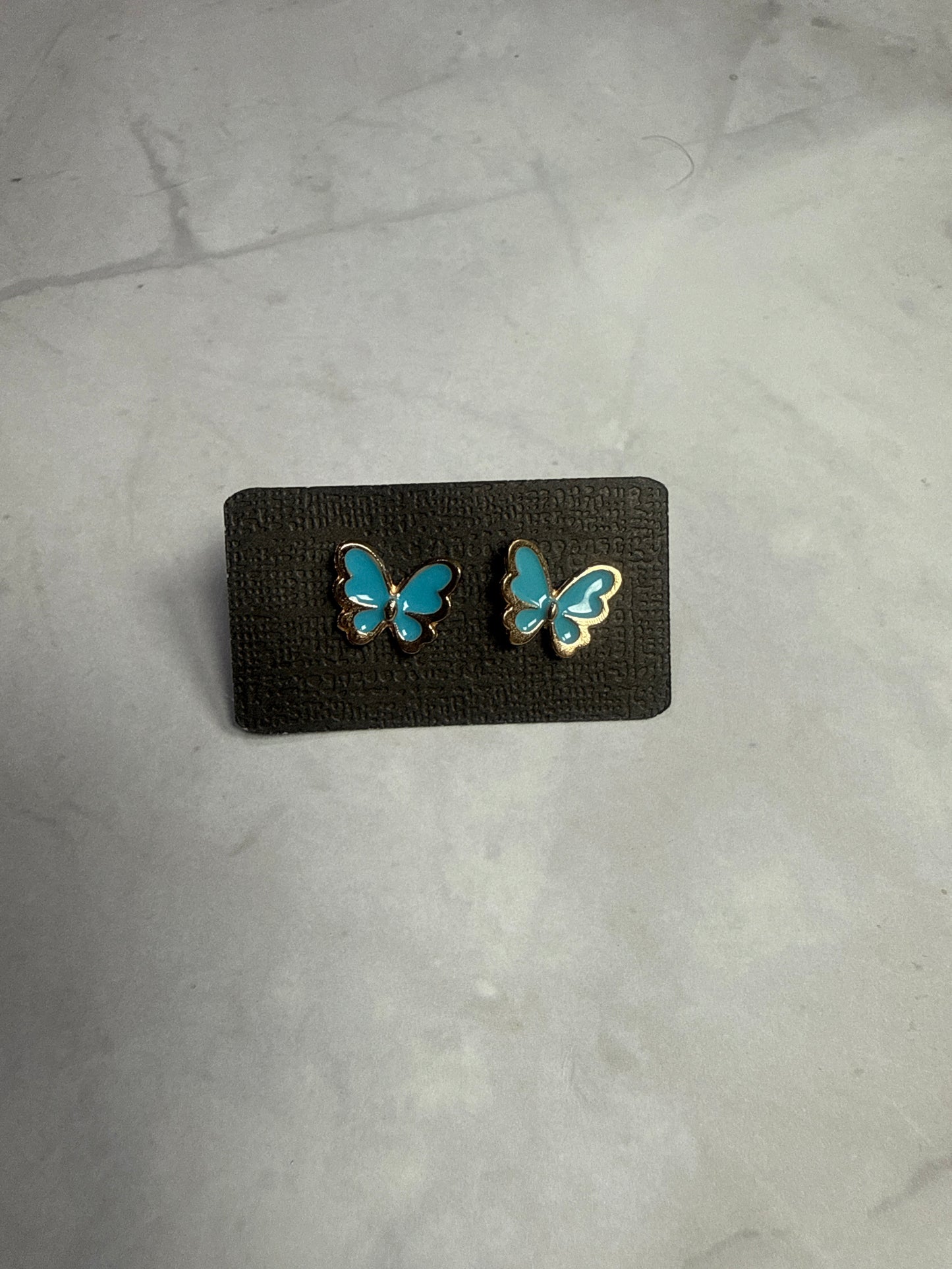 Light Blue Butterfly Stud Earrings