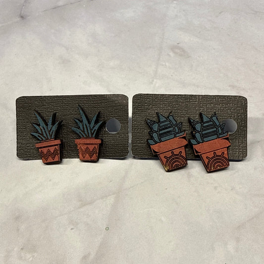 Succulent Stud Earring