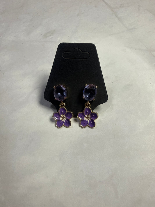 Purple Flower Dangle