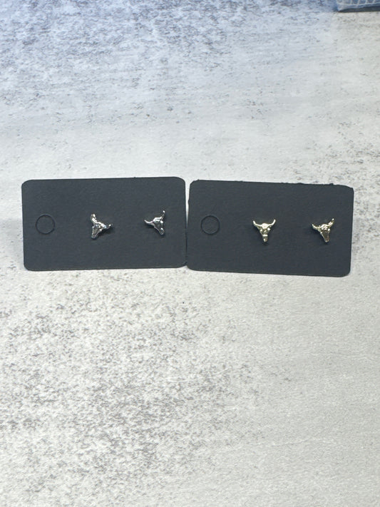 Longhorn Stud Earring