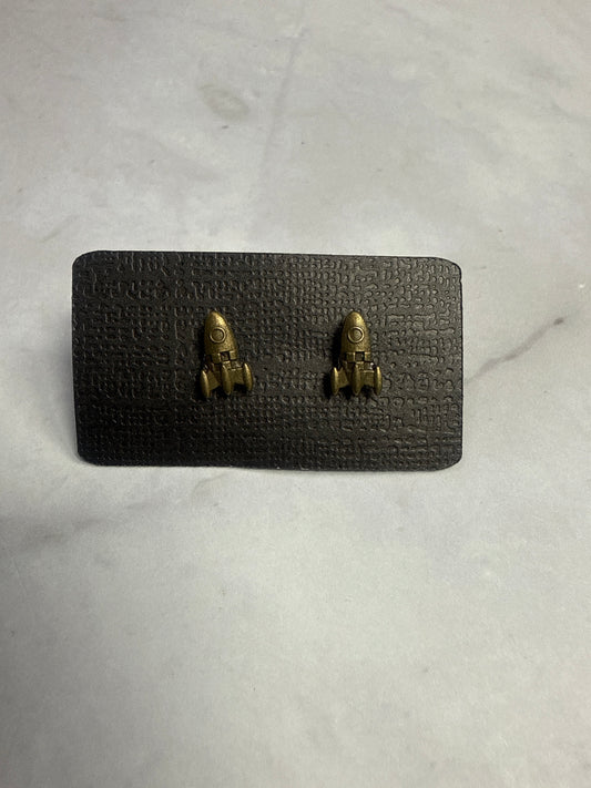 Bronze Rocket Stud Earrings