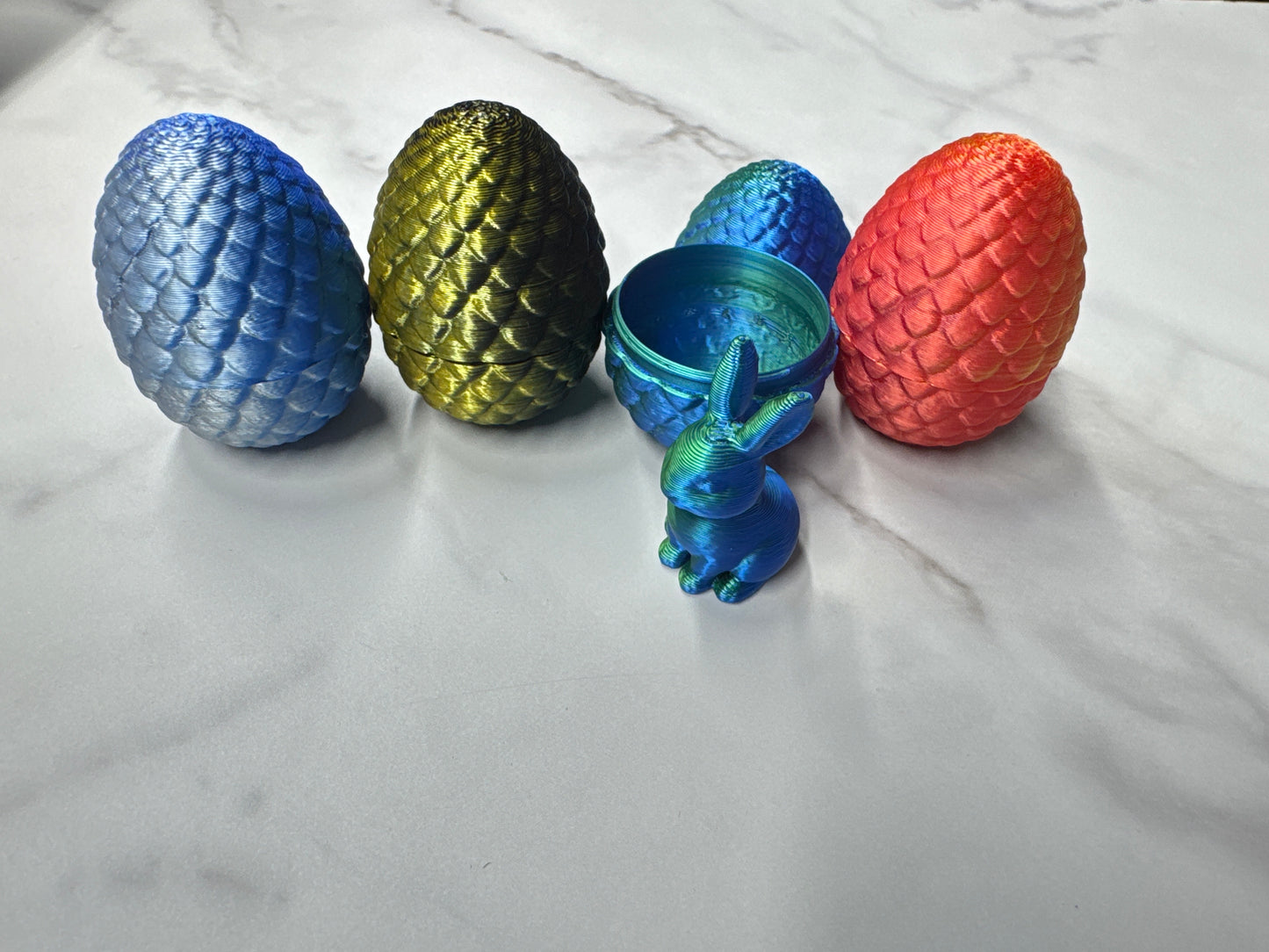 3D Printed Dragon Scale Bunny Egg (RTS)