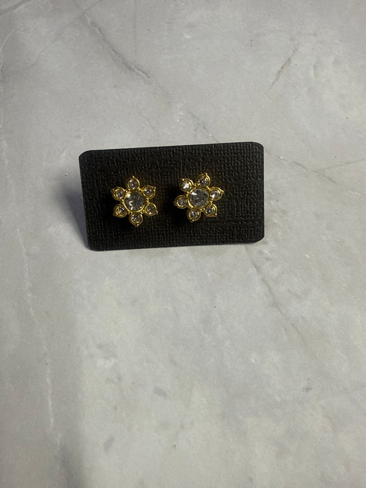 Clear Flower Stud Earring