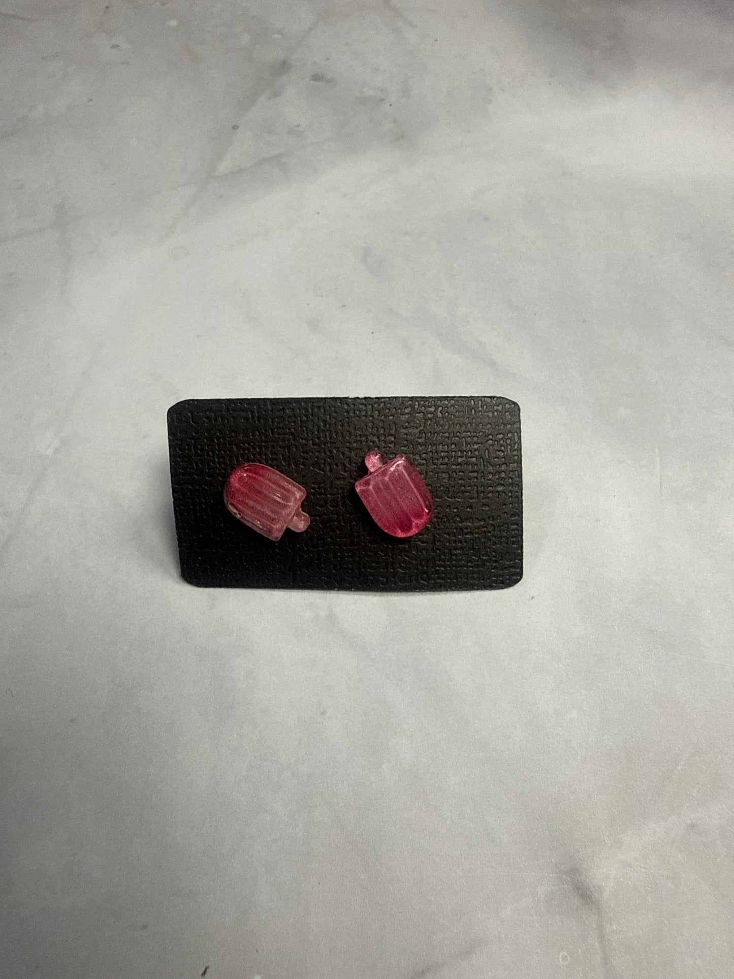 Drk Pink/ Light Pink Popsicle Stud Earrings