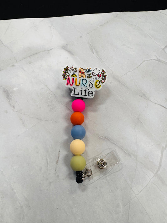 Nurse Life Badge Reel Clip