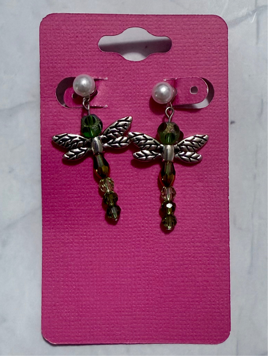 Green Dragonfly Dangle
