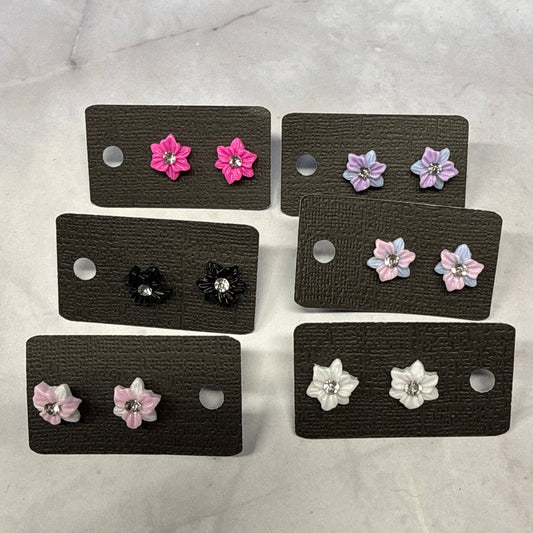 Resin Flower Stud Earring