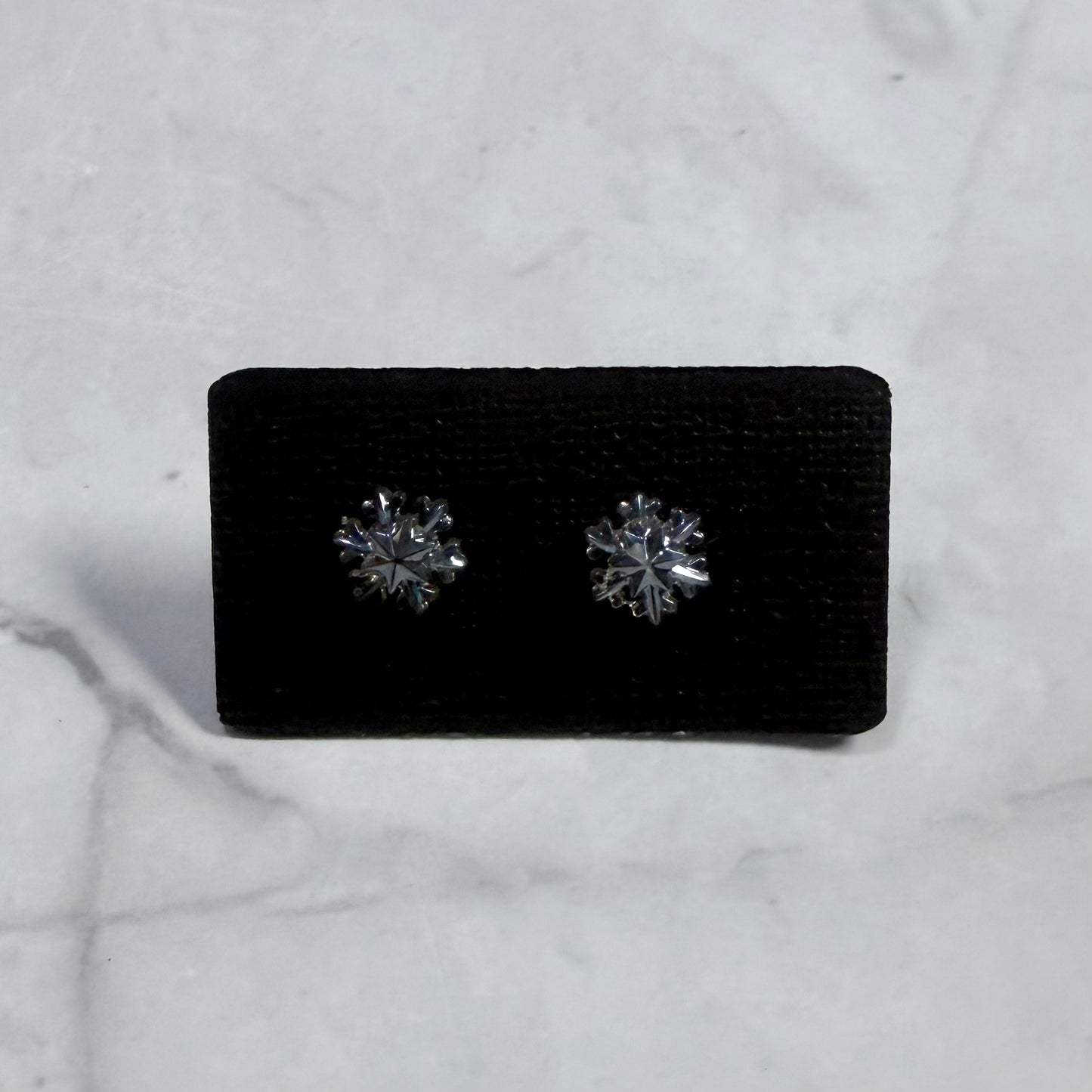 Gunmetal Snowflake Stud Earring