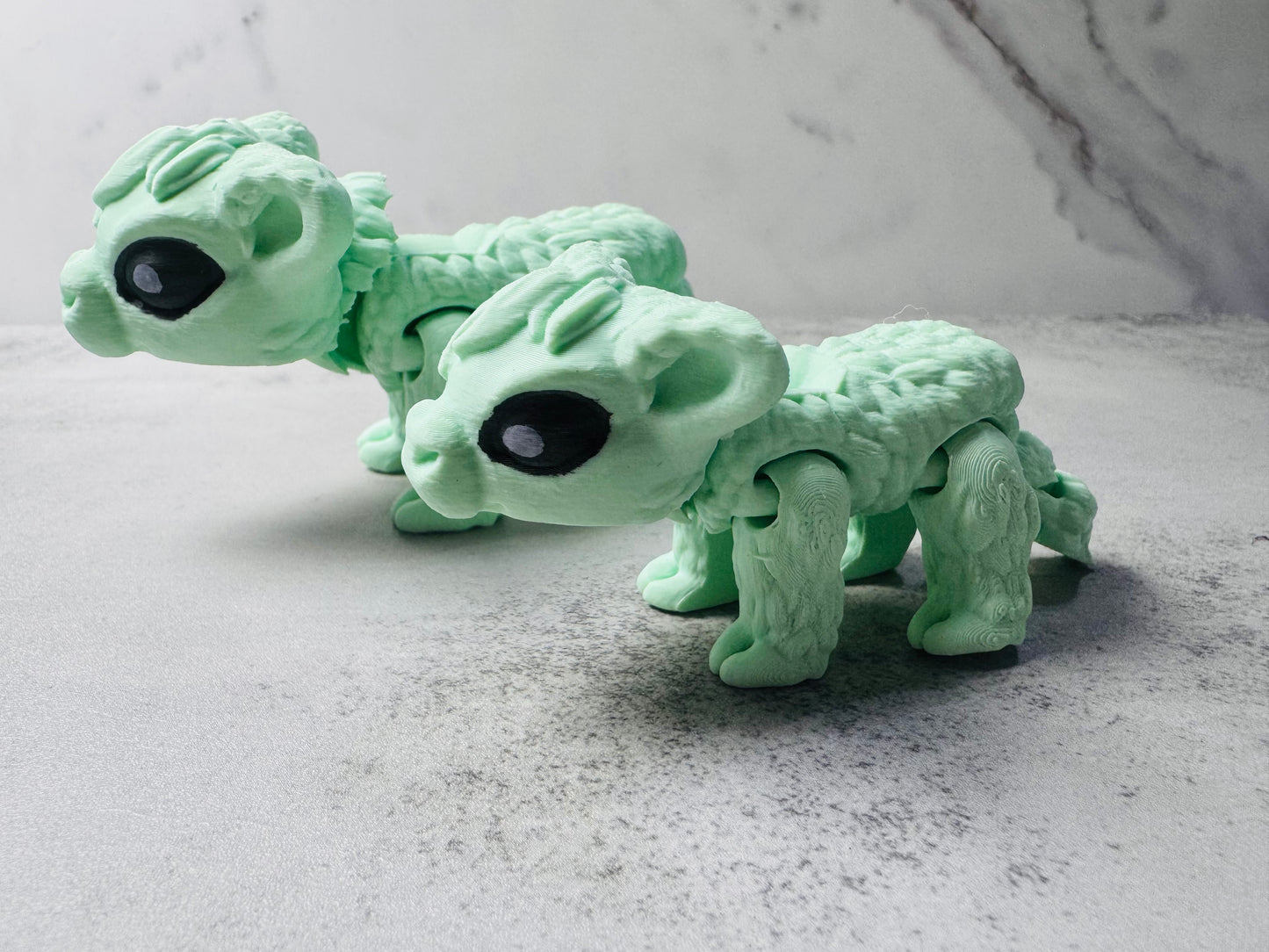 3D Printed Articulated Mint Cow w/out Horns (RTS)