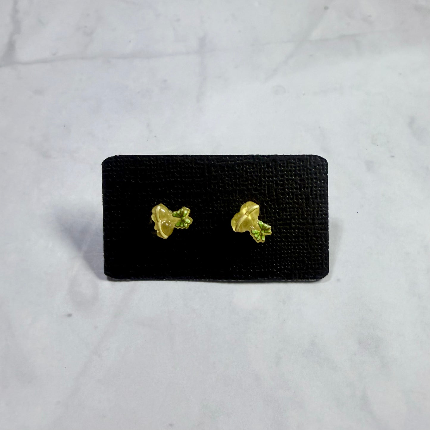 Bow Bells Resin Stud Earring