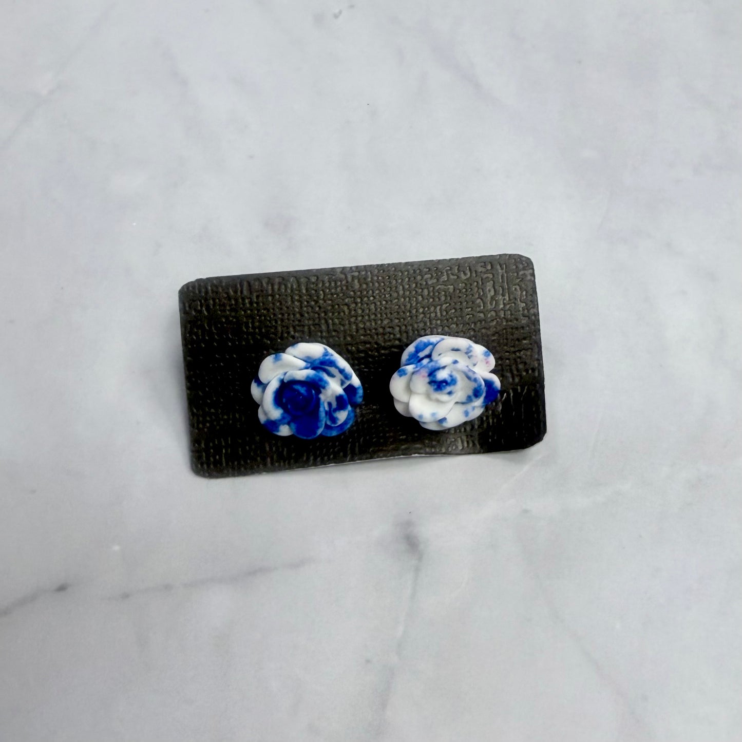 Blue Rose Stud Earring