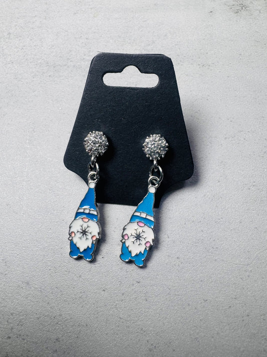 Winter Gnome on CZ Stud Dangle