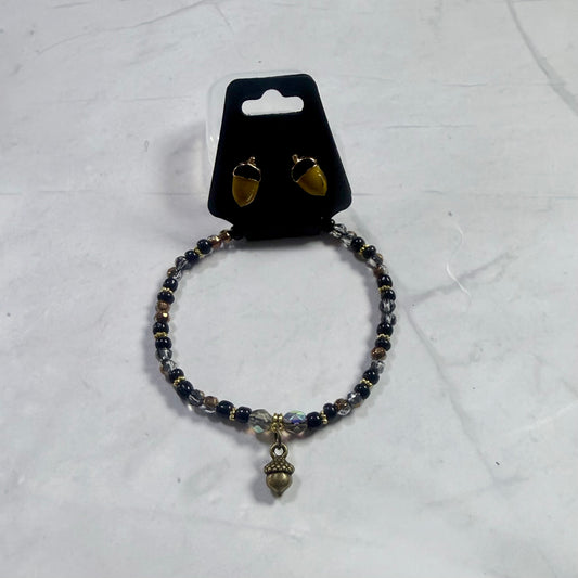 Acorn Bracelet and Earring Set