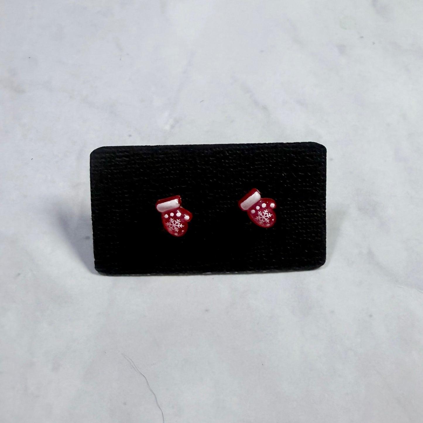 Tiny Resin Mitten Stud Earring