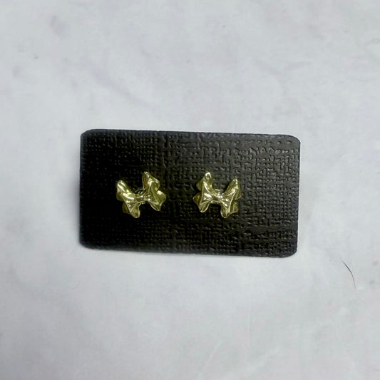Gold Bow Stud Earring V2