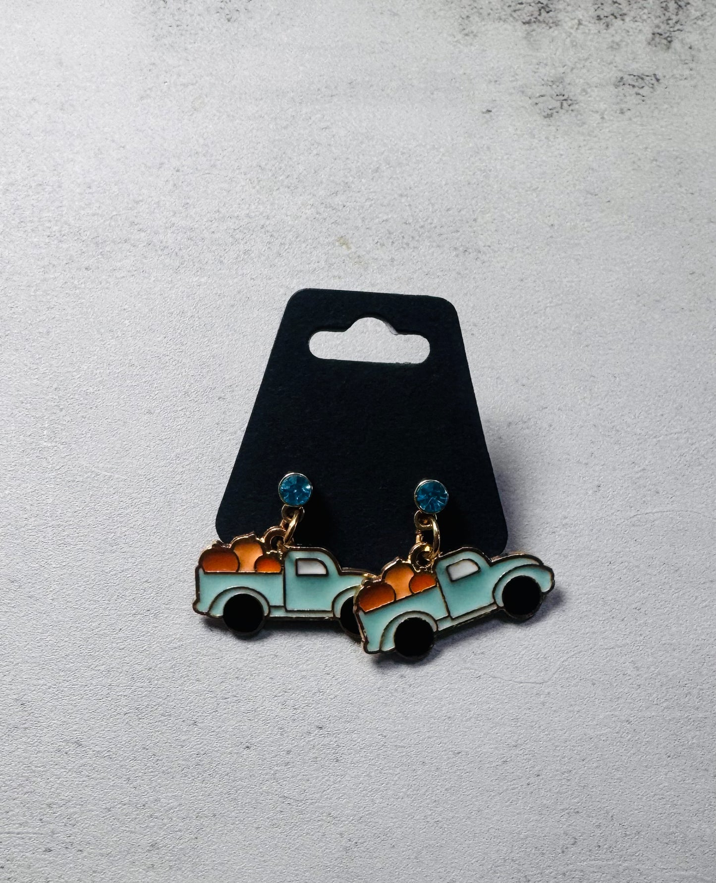 Fall Truck w/CZ Blue Stud Dangle