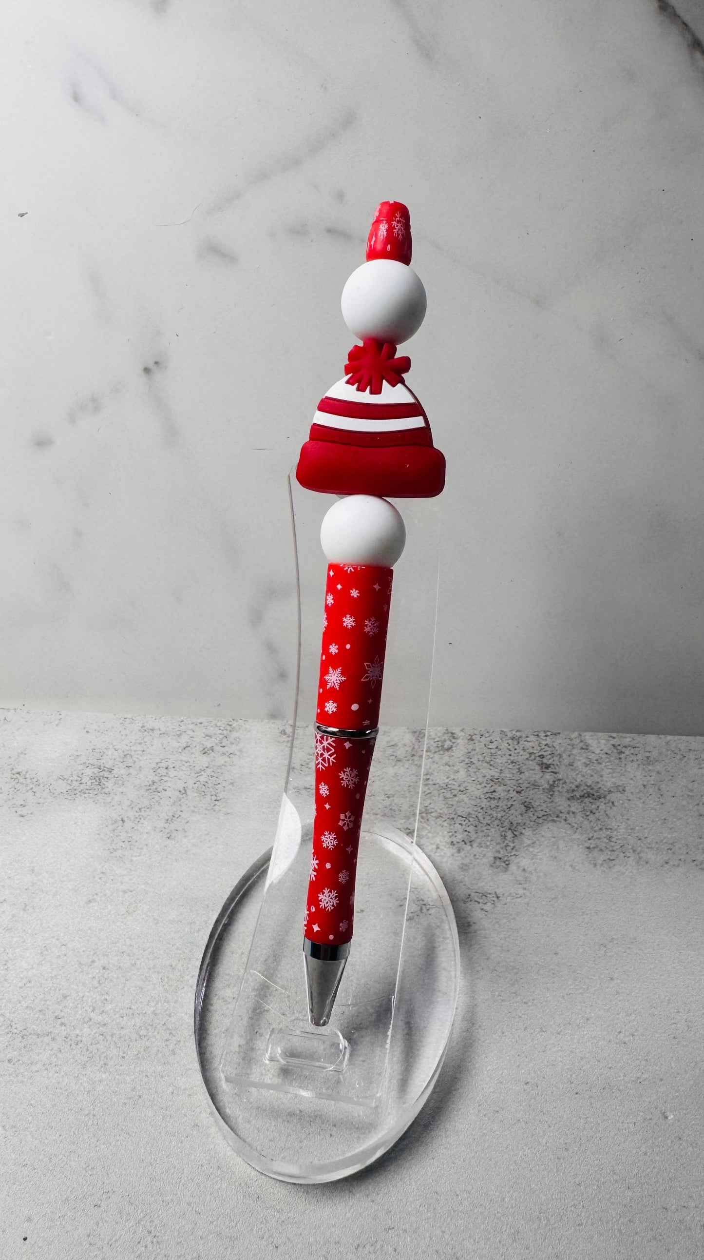 Winter Hat Beaded Pen