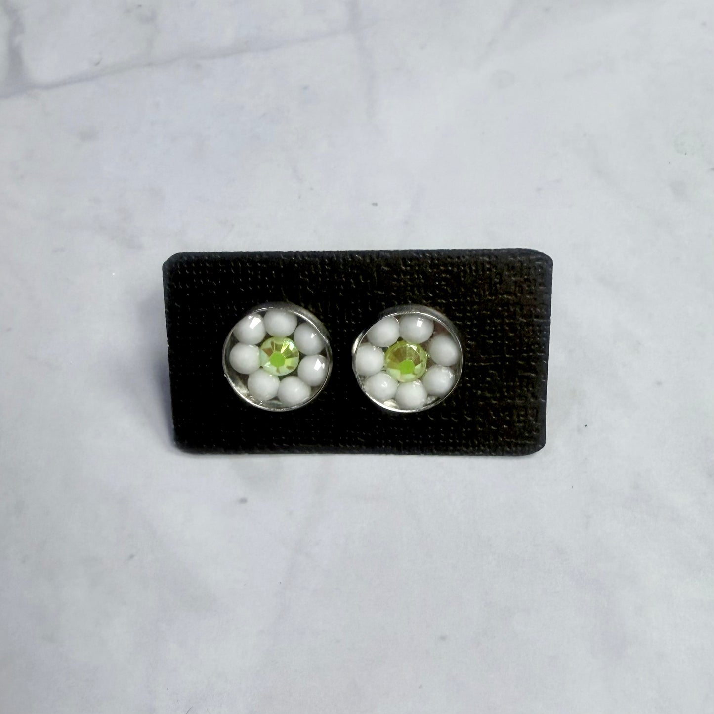 White flower Stud Earring