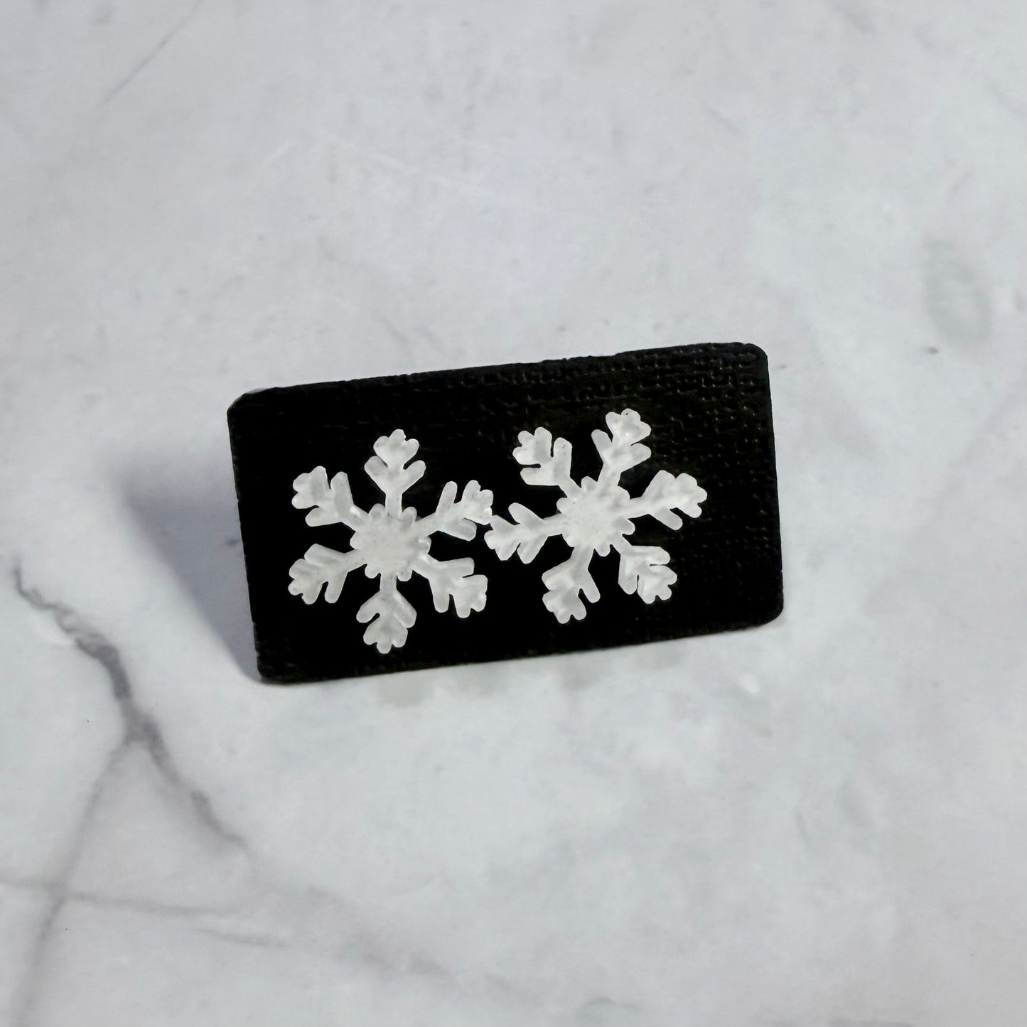 White Snowflake Stud Earring