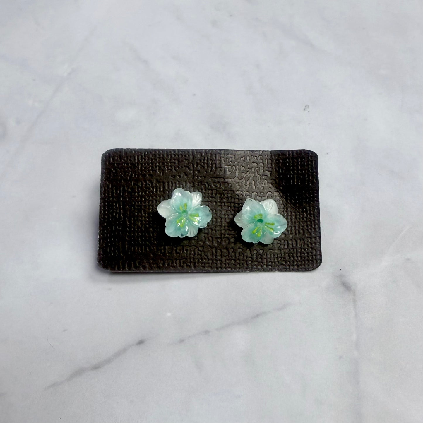 Light Blue Flower Stud Earring