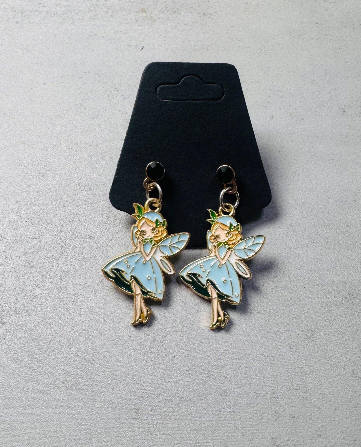 Blue Fairy w/ Green Cz Dangle