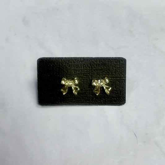 Gold Bow Stud Earring V3