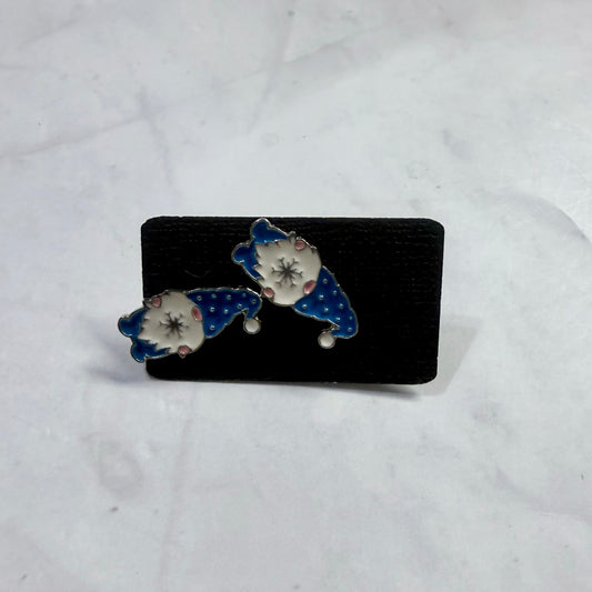 Winter Gnome V2 Metal Stud Earring