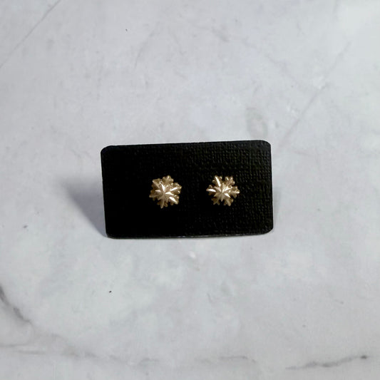 Gold Snowflake Stud Earring