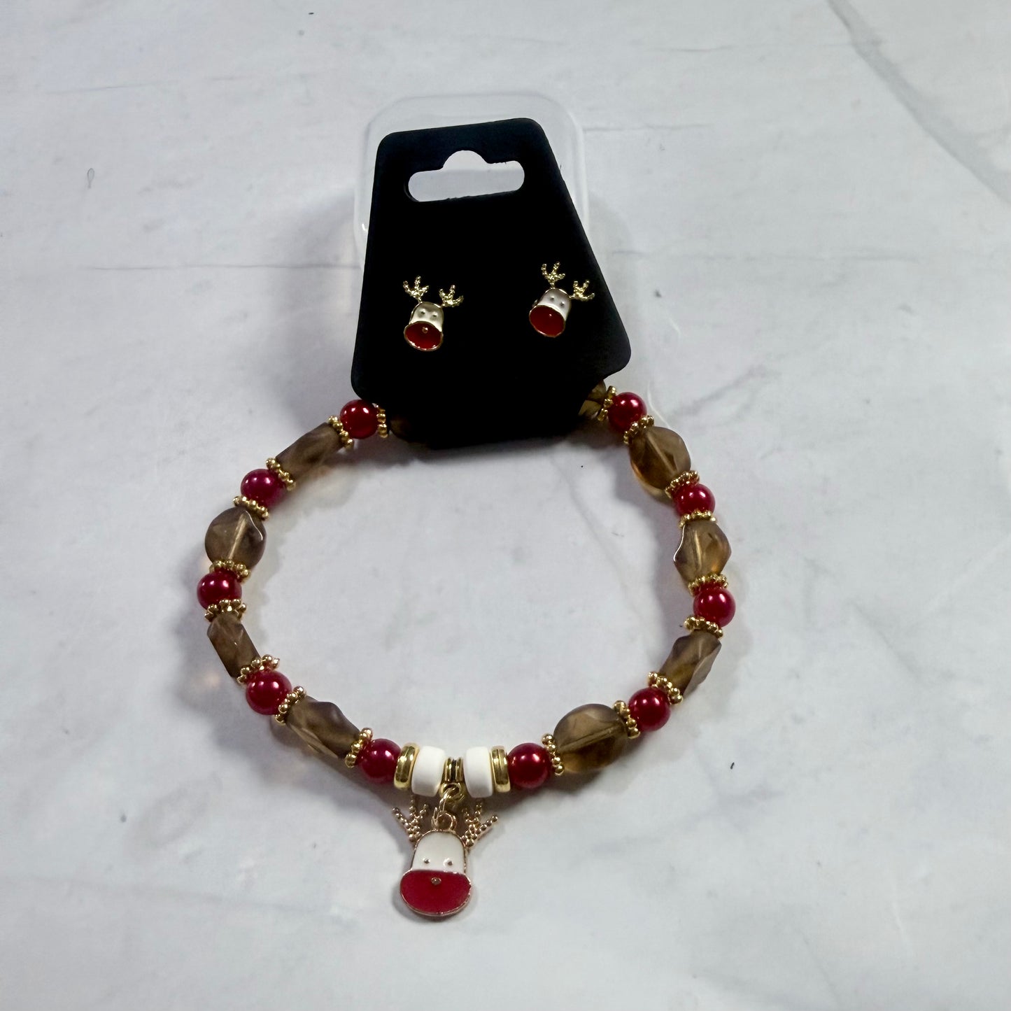 Reindeer Bracelet and Earring Set
