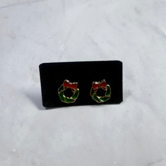Wreath Metal Stud Earring