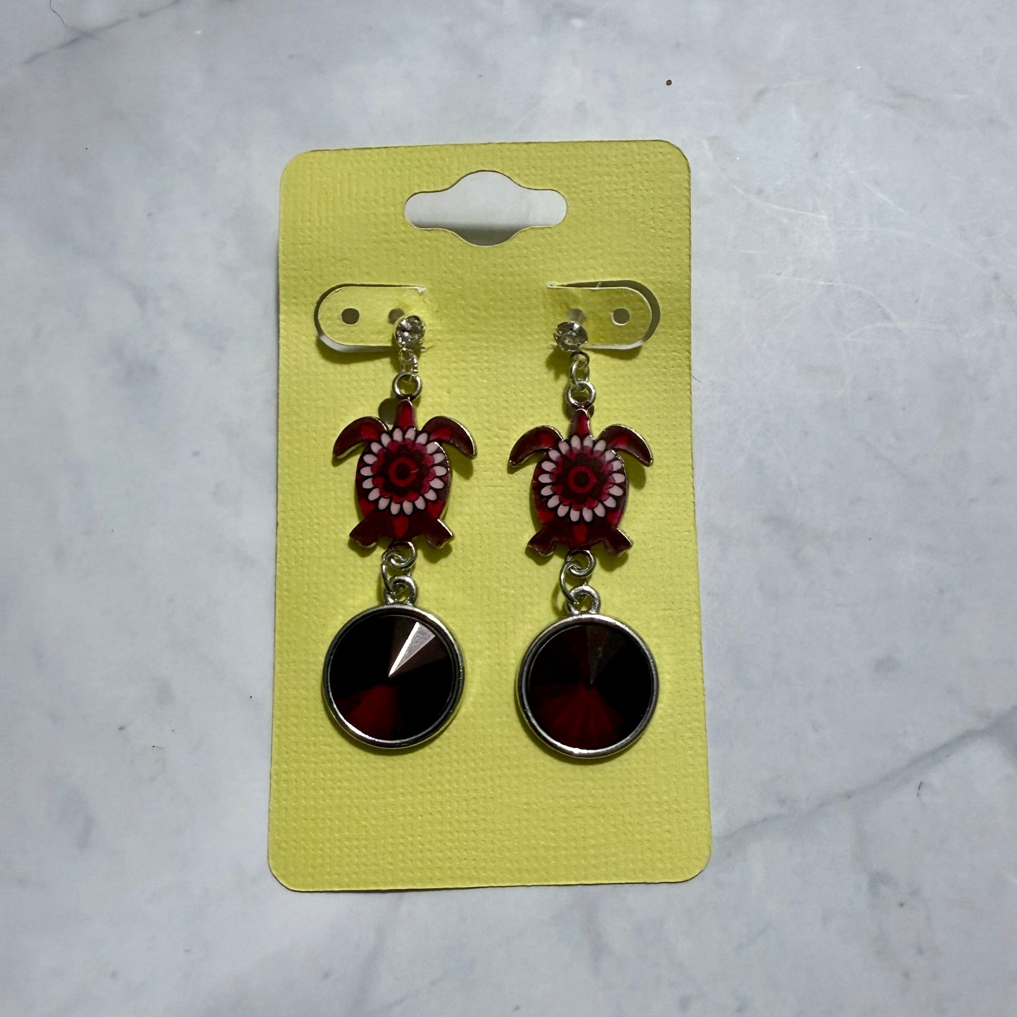 Shades of Red Turtle Dangle