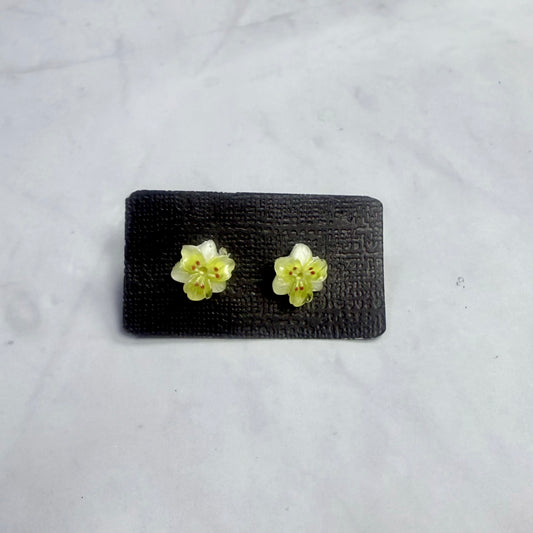 Yellow Flower Stud Earring