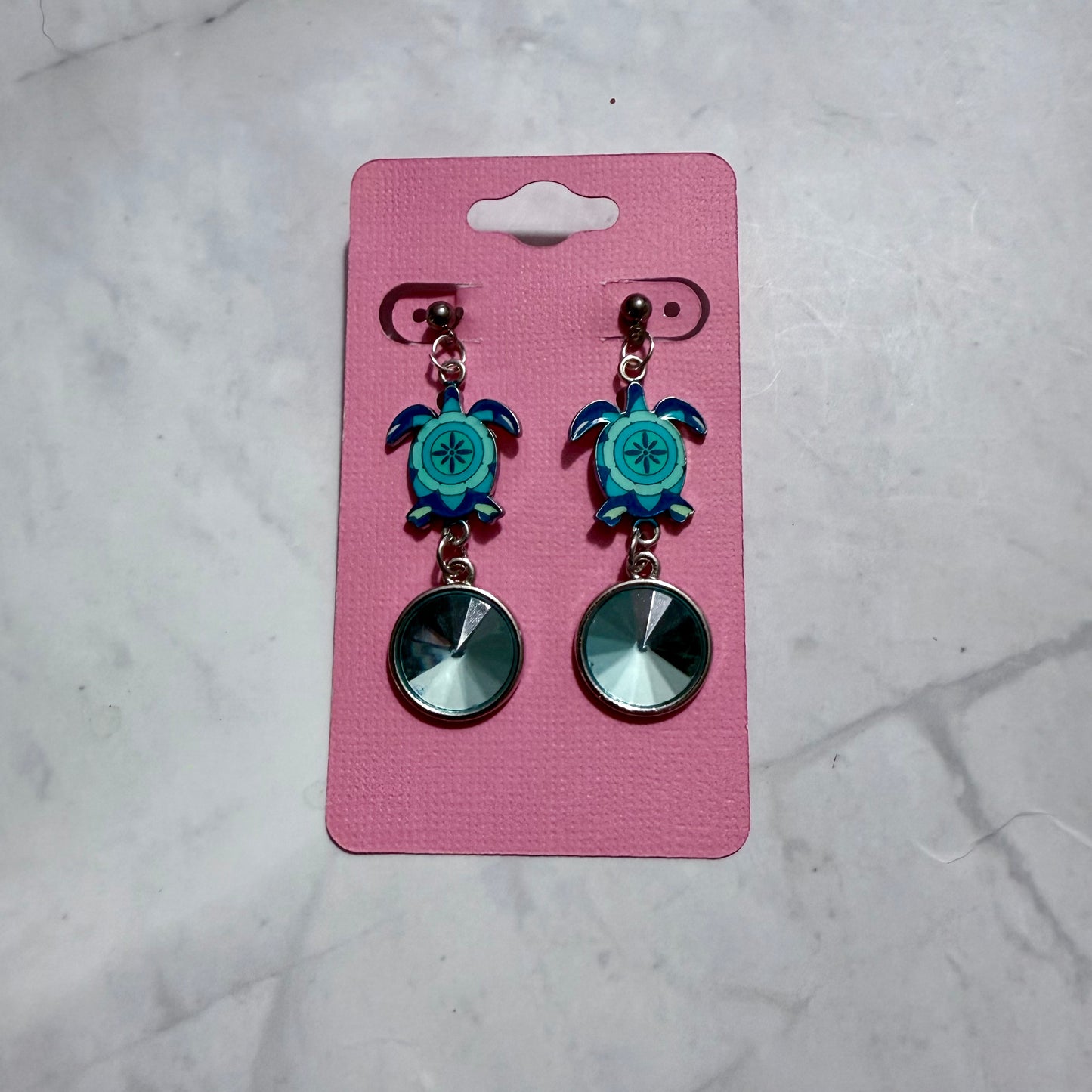 Shades of Light Blue Turtle Dangle