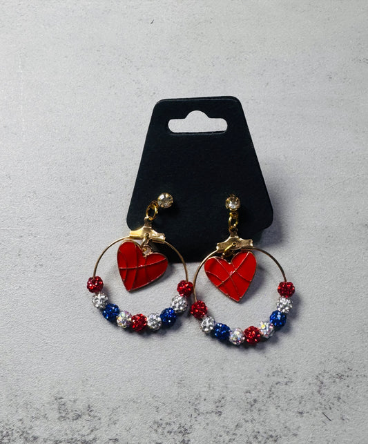 Basketball Heart Dangle