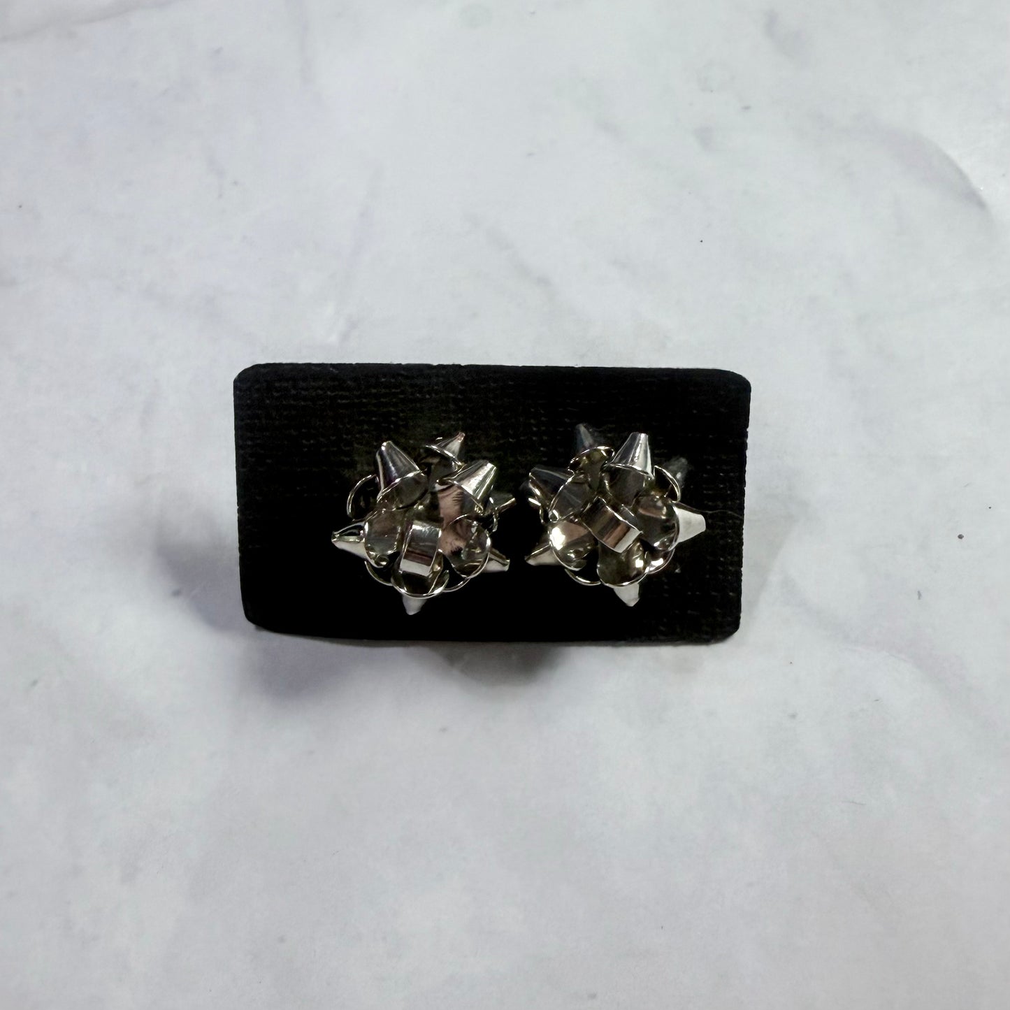 Silver Bow Metal Stud Earring