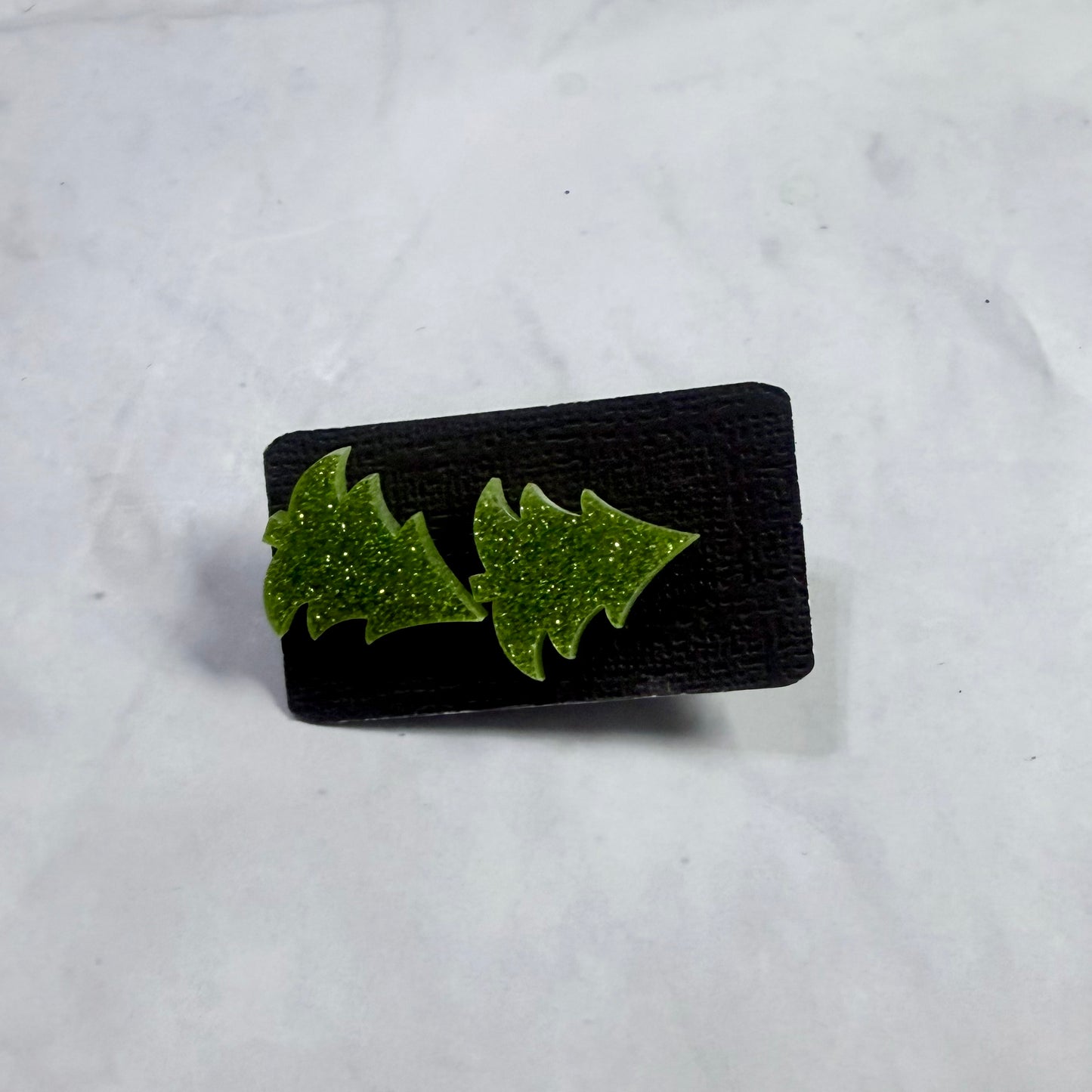 Light Green Resin Tree Stud Earring