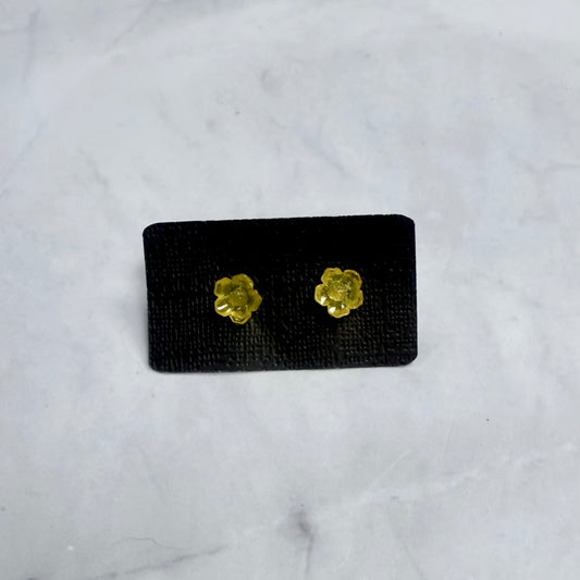 Yellow Flower Stud Earring