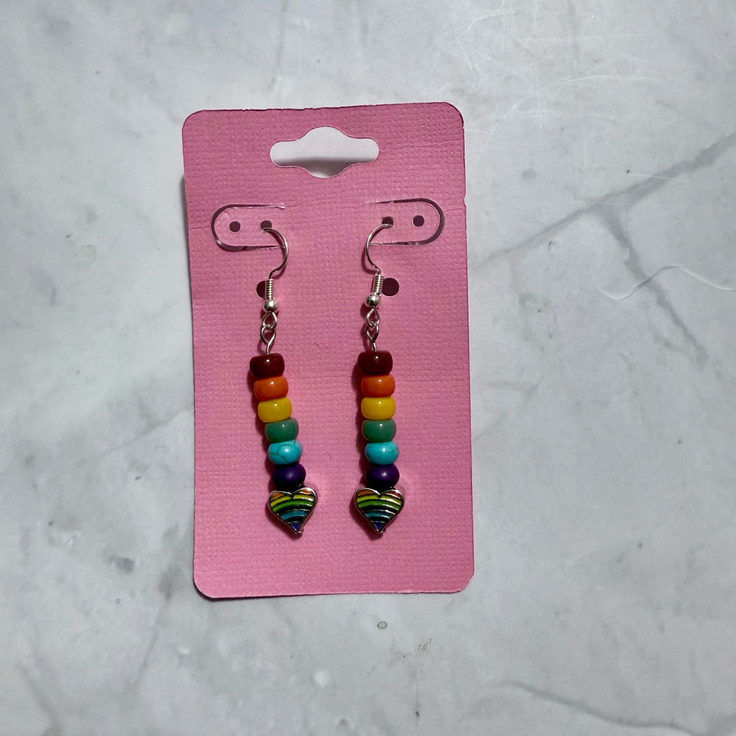 Rainbow Heart Dangle
