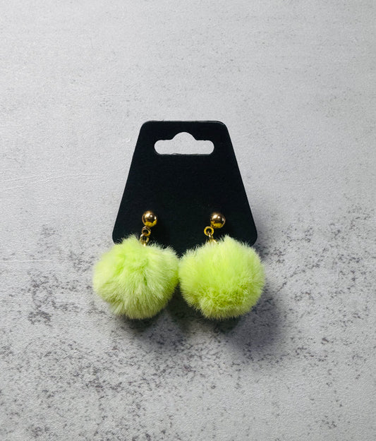 Green Pompom Dangle