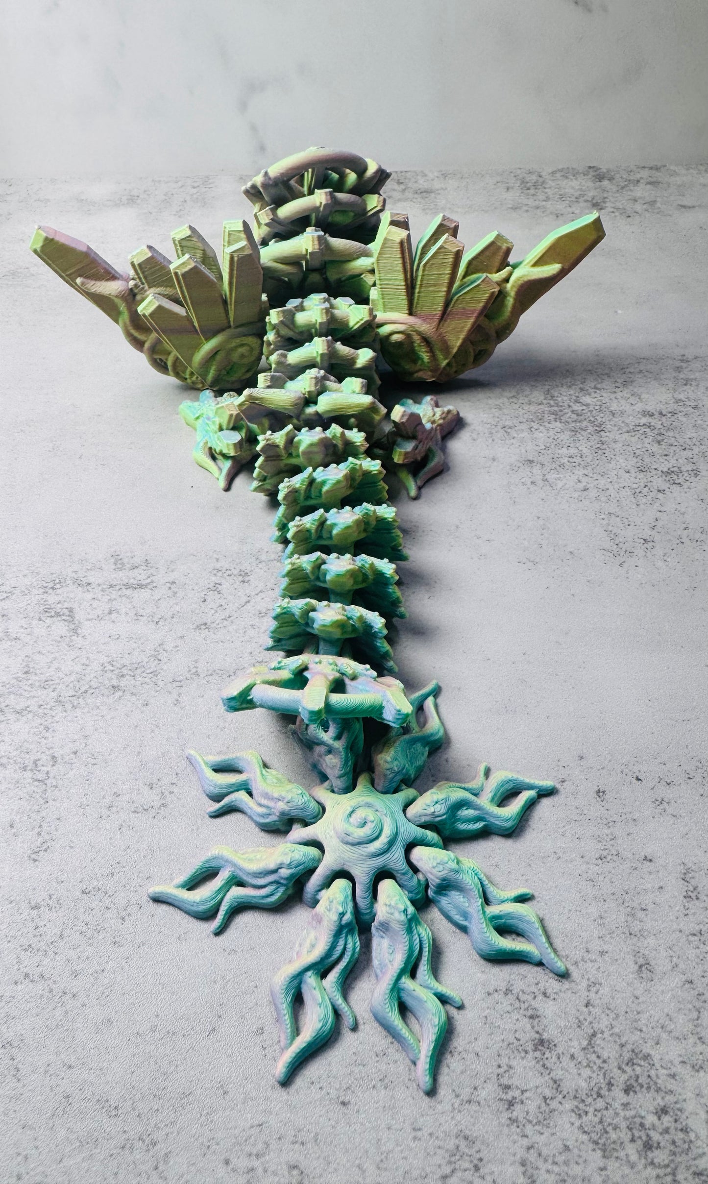 3D Printed Articulated Sun Pastel Energy Dragon (RTS)