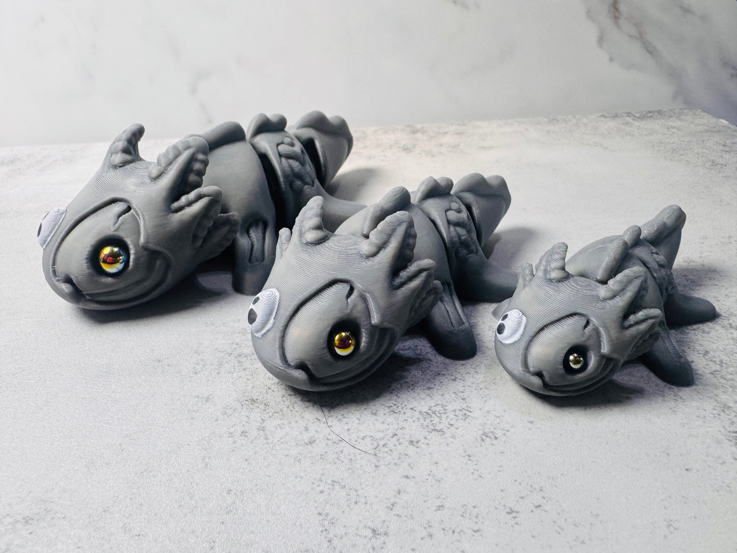 3D Printed Articulated Zombie Axolotl (RTS)