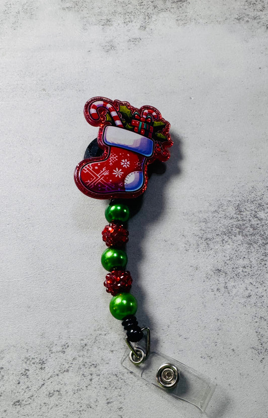 Stocking Badge Reel with Clip