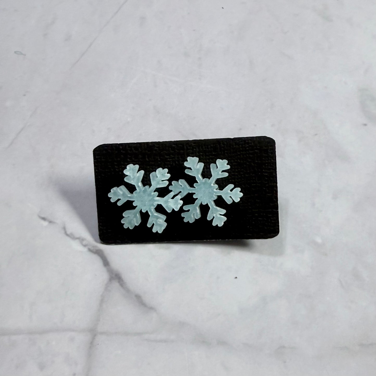 Blue Snowflake Stud Earring