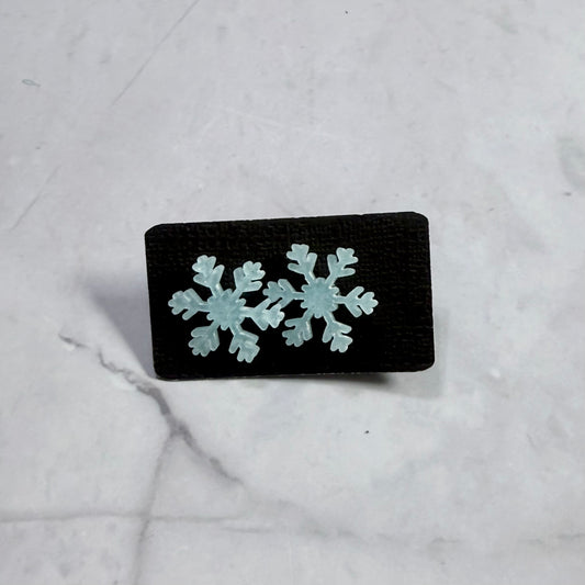 Blue Snowflake Stud Earring